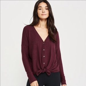 Abercrombie and Fitch Knot Front Tie Top